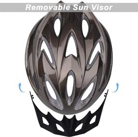 img 3 attached to 🚲 Shinmax BC-12 Bike Helmet: Detachable Sun Visor, Quick Release Strap, Adjustable Size for Men and Women - Ultimate Safety Protection for Mountain and Road Cycling