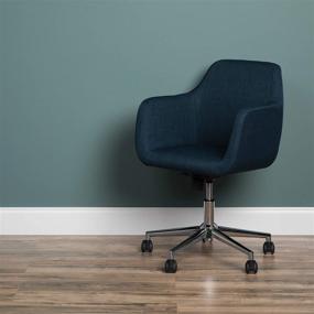 img 2 attached to 🪑 Blue Upholstered Home Office Desk Chair from OFM - ESS Collection