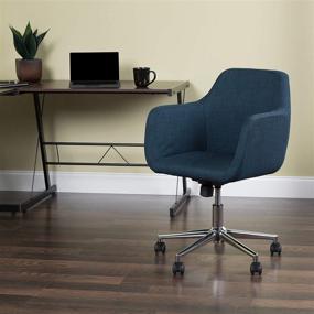 img 3 attached to 🪑 Blue Upholstered Home Office Desk Chair from OFM - ESS Collection