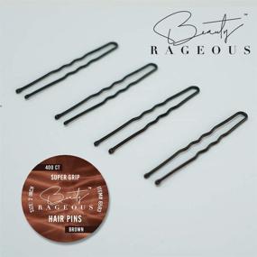 img 3 attached to Super Grip Hair Pins: 400 Ct Brown Set in a Handy Reusable Tin!