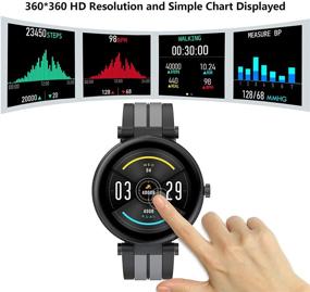 img 2 attached to ⌚ Ultimate Women's Smartwatch: Activity Tracker, Heart Rate, Blood Pressure, Sleep Monitor - IP68 Waterproof - Compatible with Android, iOS, iPhone, Samsung