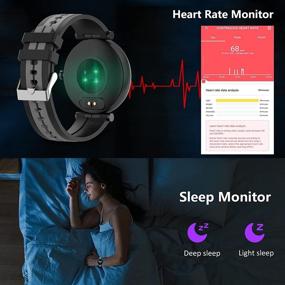 img 1 attached to ⌚ Ultimate Women's Smartwatch: Activity Tracker, Heart Rate, Blood Pressure, Sleep Monitor - IP68 Waterproof - Compatible with Android, iOS, iPhone, Samsung