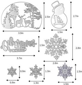 img 3 attached to 🎄 Merry Christmas Cutting Dies Set with Xmas Snowman Snowflake Tree Patterns - Metal Stencil Templates for DIY Scrapbook Album, Paper Card Making, Craft Decoration