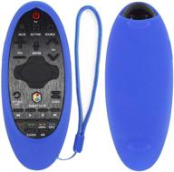 protective blue remote case for samsung bn59-01185f/ bn59-01181a/ bn59-01185a/ bn59-01181b/ bn59-01182f led hdtv remote control - shock proof, washable cover logo