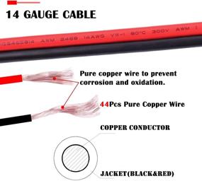 img 2 attached to iGreely SAE Extension Cable 14AWG - Reliable Quick Disconnect Wire Harness for Solar Panel, Battery, Motorcycle, Cars, Tractor - 14 Gauge 4M/13FT