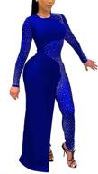 👗 aro lora rhinestone jumpsuit for women: stylish clothing and trendy jumpsuits, rompers & overalls logo