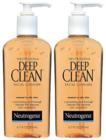 img 1 attached to Neutrogena Deep Clean Daily Facial Cleanser - Alcohol-Free, Oil-Free, and Non-Comedogenic - Pack of 2 for Normal to Oily Skin, 6.7 fl. oz