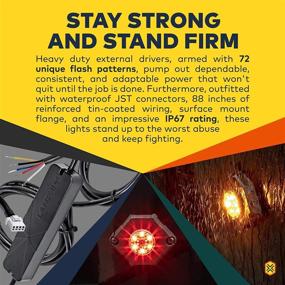 img 2 attached to SnakeEye III AMBER BLUE LED Hideaway Strobe Light [SAE Class 1] [IP67 Waterproof] [72 Flash Modes] [Multi Units Sync-able] [Steady Override] Emergency Strobe - Ideal for Volunteer Firefighters and Police Lights