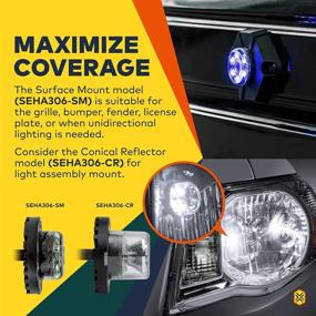 img 1 attached to SnakeEye III AMBER BLUE LED Hideaway Strobe Light [SAE Class 1] [IP67 Waterproof] [72 Flash Modes] [Multi Units Sync-able] [Steady Override] Emergency Strobe - Ideal for Volunteer Firefighters and Police Lights