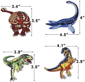 img 1 attached to 🦖 Set of 15 Dinosaur Iron On Patches – Embroidered Motif Applique in Assorted Sizes for DIY Jeans, Jackets, Kid's Clothing, Bags, Caps, Arts Crafts - Sew On or Custom Patches Available (Dinosaur Set of 15)