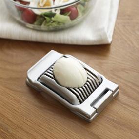 img 2 attached to 🥚 Versatile Stainless Steel Wire Egg Slicer: Ideal for Hard Boiled Eggs, Aluminium Egg Cutter, and Strawberry Fruit Garnish Slicer (Grey)