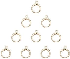 img 4 attached to 👂 Airssory 5 Pairs Brass Hoop Leverback Earrings | Real Gold Plated | Long-Lasting Lever Back Ear Wire Jewelry Accessories - 14.7x11.7mm