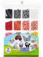 🔳 4000 pcs perler beads stripes and pearls assorted fuse beads tray - ideal for kids crafts logo