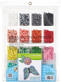 img 2 attached to 🔳 4000 pcs Perler Beads Stripes and Pearls Assorted Fuse Beads Tray - Ideal for Kids Crafts