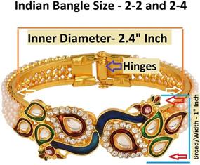 img 3 attached to Efulgenz Bollywood Rhinestone Bracelet - Stylish Fashion Jewelry for Girls' Bracelets