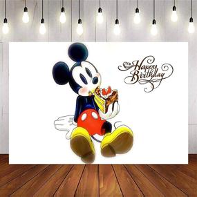 img 1 attached to Colorful Mickey Mouse Backdrop For Baby Shower Mickey Mouse Birthday Party Banner Supplies Cartoon Mouse Photography Background Banner Vinyl Backdrop For Birthday Party Decorations 5X3FT