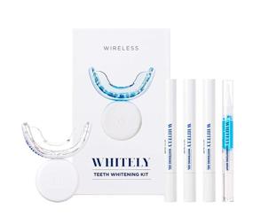 img 4 attached to WHITELY Wireless Teeth Whitening Kit with Aloe Leaf Extract Whitening Agent: Effective and Convenient