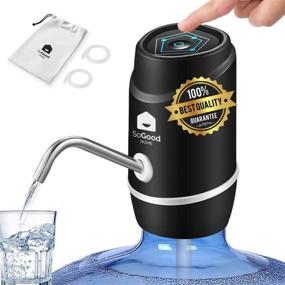 img 4 attached to 🚰 Portable 5 Gallon Water Dispenser Pump by SoGood - Camping Carry Bag - 2 Hoses - BPA Free - Automatic USB Charging - Ideal for Outdoor or Kitchen Use