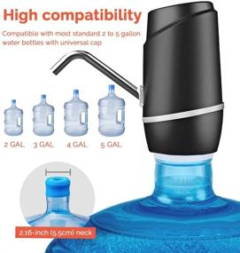 img 1 attached to 🚰 Portable 5 Gallon Water Dispenser Pump by SoGood - Camping Carry Bag - 2 Hoses - BPA Free - Automatic USB Charging - Ideal for Outdoor or Kitchen Use