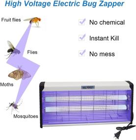 img 1 attached to 🦟 Jmxu's 40W Electric Bug Zapper: Powerful Mosquito Killer for Indoor, Backyard, Patio - Effective Insect Fly Traps with Electric Shock Grid and Mosquito Light Bulb