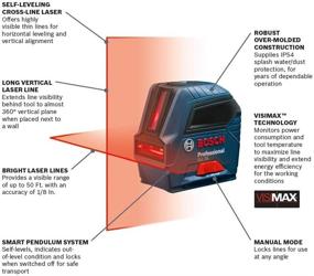 img 3 attached to 🔴 Bosch GLL 55 Self-Leveling Cross Line Laser