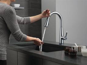 img 3 attached to 🚰 Delta Faucet Essa Touch Kitchen Faucet in Brushed Nickel with Pull Down Sprayer and Touch2O Technology, Arctic Stainless Finish 9113T-AR-DST