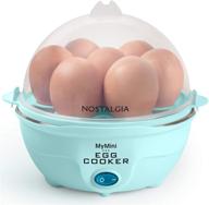 nostalgia retro premium electric egg cooker - boiled, poached, scrambled, omelets, whites, sandwiches - ideal for keto & low-carb diets - large capacity - aqua логотип