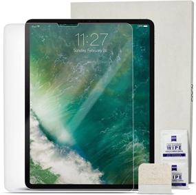img 4 attached to 📱 Zugu Case Screen Protector - iPad Pro 12.9 3rd/4th/5th Gen - Tempered Glass Film - Scratch-Resistant, Fingerprint & Smudge-Resistant - Includes Green Installation Guide