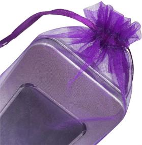 img 1 attached to 🎁 COTOSEY 100 Organza Mixed Colors Jewelry Pouch Bags Display: Stunning 4 X 6 Inches Packaging