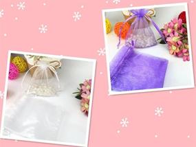 img 2 attached to 🎁 COTOSEY 100 Organza Mixed Colors Jewelry Pouch Bags Display: Stunning 4 X 6 Inches Packaging