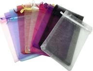 🎁 cotosey 100 organza mixed colors jewelry pouch bags display: stunning 4 x 6 inches packaging logo