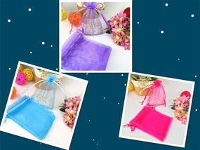 img 3 attached to 🎁 COTOSEY 100 Organza Mixed Colors Jewelry Pouch Bags Display: Stunning 4 X 6 Inches Packaging