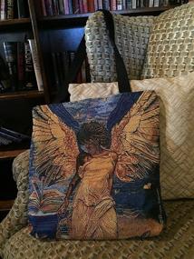 img 1 attached to 👜 Woven Tote Bag, Angelic Guidance, 17x17 inches - Shades of Color (WTB001) - Improved SEO