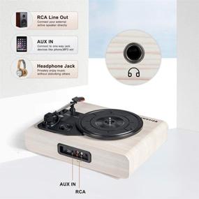 img 1 attached to Винтажный Bluetooth виниловый проигрыватель с колонками, USB LP проигрыватель для виниловых пластинок