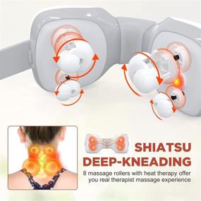 img 1 attached to 💆 Cordless Shiatsu Neck Back Massager with Heat: Deep Tissue 3D Kneading for Ultimate Compact Muscle Pain Relief - Christmas Gifts for Women Men Mom