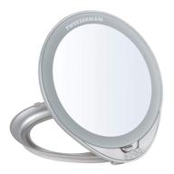 enhanced precision: tweezerman adjustable lighted mirror for perfect grooming and makeup application logo