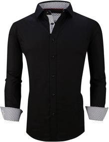 img 4 attached to Joey CV Sleeve Shirts Regular Men's Clothing and Shirts