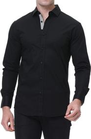 img 2 attached to Joey CV Sleeve Shirts Regular Men's Clothing and Shirts