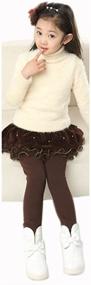 img 3 attached to 👗 Girls' Clothing: Layered Skirt Leggings for Little Girls