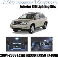 xtremevision interior led for lexus rx330 rx350 rx400h 2004-2009 (6 pieces) cool white interior led kit installation tool logo