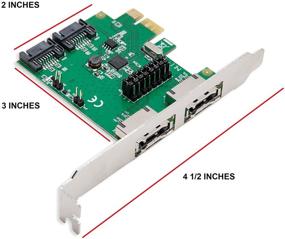 img 1 attached to 🔌 Контроллерная карта I/O Crest 2-Port eSATA III / 2-Port SATA III PCIe 2.0 x1 Non-RAID - набор чипов Asmedia ASM1601 (SD-PEX40049)