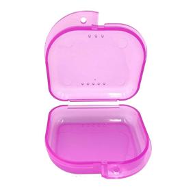 img 4 attached to EvaGO Orthodontic Dental Retainer Case – Transparent Purple 🦷 Box with Ventilation Holes and Secure Snap Lock for Denture Storage