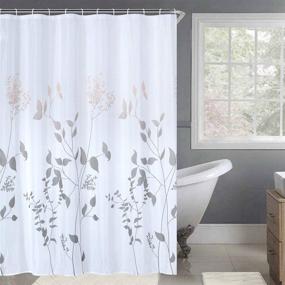 img 2 attached to Waterproof Grey Polyester Fabric Bathroom Shower Curtain - 72 X 72 INCH