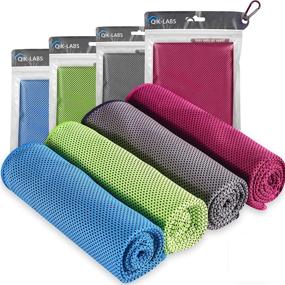 img 4 attached to 4 Pack Cooling Towel - Best Cooling Towels for Neck - Ice Towel for Athletes, Instant Chill Cooling Cloth - Cool Rags for Neck Cooling Wrap - Neck Cooler - Cold Towel for Hot Weather