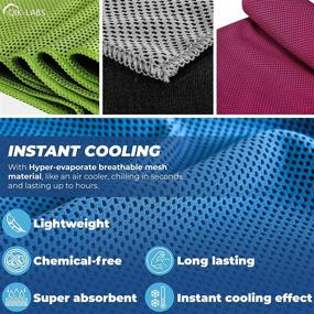 img 2 attached to 4 Pack Cooling Towel - Best Cooling Towels for Neck - Ice Towel for Athletes, Instant Chill Cooling Cloth - Cool Rags for Neck Cooling Wrap - Neck Cooler - Cold Towel for Hot Weather