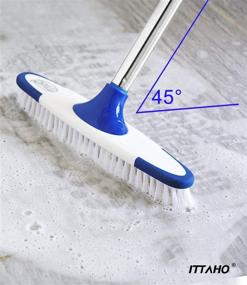 img 1 attached to 🧼 ITTAHO Long Handle Scrub Brush Set - Grout Cleaner Brush and Small Cleaning Brush for Tile, Marble, Stone Bathroom, Patio, Garage, Deck - Floor Cleaning Brush