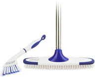 🧼 ittaho long handle scrub brush set - grout cleaner brush and small cleaning brush for tile, marble, stone bathroom, patio, garage, deck - floor cleaning brush logo