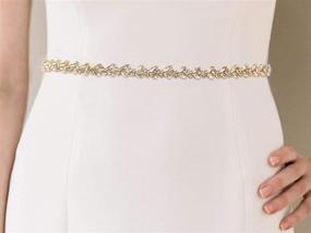 img 2 attached to SWEETV Rhinestones Wedding Headband Bridesmaids Women's Accessories and Belts