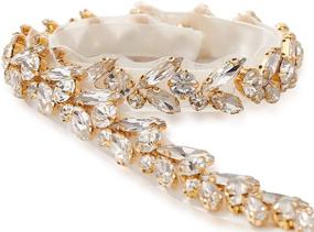 img 4 attached to SWEETV Rhinestones Wedding Headband Bridesmaids Women's Accessories and Belts