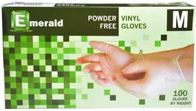 img 2 attached to Medium-sized VN9706 Emerald Shannon Powder-Free Vinyl Gloves - Pack of 100